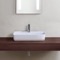 Rectangular White Ceramic Vessel Sink